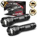 Produktbild: Taschenlampe Batteriebetrieben 4000 Lumen 5 Modi Extrem Hell Outdoor 2 Stück
