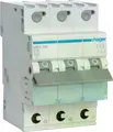 Produktbild: Hager Leitungsschutzschalter MBS316 | 3-polig | 16A | B-Charakteristik | 6kA | Quick Connect | Hutschiene | weiß