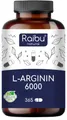 Produktbild: L-Arginin Kapseln hochdosiert, 365 St, hergestellt und laborgeprüft in Deutschland - RAIBU