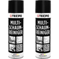 Produktbild: TECPO 2X Multi Schaum Reiniger, 500ml Kfz Reinigungsmittel für Innenraum, Kunststoff, Scheiben, Polster, Glas, Metall Autopflege Aktiv Reiniger