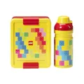 Produktbild: Room Copenhagen LEGO LUNCH SET – ICONIC Design, Spaßig & Funktional – 390 ml Flasche und Brotdose für Kinder & Erwachsene, für Mahlzeiten unterwegs, Rot & Gelb