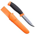 Produktbild: Morakniv Messer - Companion - rostfreier Sandvik Stahl 12C27 - zweifarbiger Griff - neonfarbene Scheide mit Gürtelclip, 134510