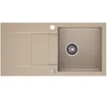 Produktbild: Axigran Granitspüle Waterfall 40 Küchenspüle Spülbecken Einbauspüle 860x435mm Spülbecken (Beige)