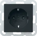 Produktbild: GIRA55 SKSSH SW - Schutzkontaktsteckdose mit erhöhtem Berührungsschutz schwarz mat