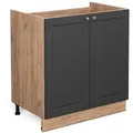 Produktbild: Vicco Spülenunterschrank, Anthrazit, Honigeiche, Holzwerkstoff, 1 Fächer, Rechteckig, 80x82x51.6 cm, Küchen, Küchenmöbel, Küchenschränke, Küchenunterschränke
