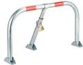 Produktbild: Relaxdays Parkplatzsperre klappbar, Parkbügel mit Vorhängeschloss, Stahl, HBT: 45x76x32cm, Sperrbügel Parkplatz, silber