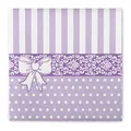 Produktbild: Sovie HOME Serviette Bine in LILA, Linclass® Airlaid, 40x40 cm, 1/4 Falz, 12 Stück, verspielter Mustermix mit Ornamenten, hochwertige Tischdekoration, Ideal für Hochzeiten, Catering, Events