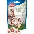 Produktbild: TRIXIE Katzensnack PREMIO Fish & Chicken Rolls - leckere Katzenleckerlis mit Huhn - glutenfrei für sensible Katzen, 50g - 42702