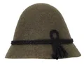Produktbild: Steigenhöfer Original Herren Trachtenhut, Wanderhut, Filzhut Stopselhut - Heinrich - 100% Schurwolle - Schmale Krempe & Kordel - Zum Förstern & Wandern oder zum Oktoberfest - Grün - 57