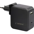 Produktbild: Gembird NPA-PD60-01 Ladegerät für Mobilgeräte Schwarz Indoor (60 W, 2 Ports) (NPA-PD60-01)