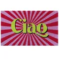 Produktbild: Gift Company Fussmatte, Motiv: Ciao, rosa/pink/gelb, 45x75cm