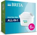Produktbild: BRITA MAXTRA PRO ALL-IN-1 Wasserfilterkartusche 6er Pack | reduziert Kalk & Chlor | kompatibel mit BRITA Kannen