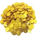 Produktbild: PIQIUQIU 100 Stück Piratenschatz Goldmünzen Spielzeug, Piraten Schatz Gold-Münzen Spielgeld Kindergeburtstag, Piratenparty Seeräuber Schatzsuche Kinder Mitgebsel