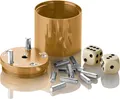 Produktbild: BestSaller Spiel Piatnik 3002 - SUPER SIX Travel Alu, Gold, Premium, 5+Ø5cm, Reisesp...