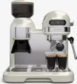 Produktbild: Klarstein Bella Café Siebträgermaschine Mit Mahlwerk – 19 Bar, 1550 W, 1,4 L, Integriertes Kegelmahlwerk, Milchaufschäumer, 2 Tassen, Thermo Block, Creme, Rostfreier Stahl