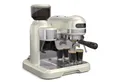 Produktbild: Klarstein Espressomaschine Bella Café Espresso Vintage Mahlwerk 19 bar 1550W 200g 2 Tassen Milch, 1.4l Kaffeekanne, Edelstahl-Siebträger, Kaffeebereiter mit Kegel-Mahlwerk 19 bar & Tamper