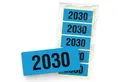 Produktbild: itenga Aufkleber itenga 50x Jahresetiketten 2030 BLAU rechteckig 6 x 2,5 cm aus Haftpap