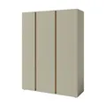 Produktbild: Drehtürenschrank LICO 145x195x50 cm Eukalyptus, Kleiderschrank mit 3 Türen, 8 Regalböden und 2 Kleiderstangen, Moderner Stil