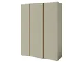 Produktbild: Beautysofa Kleiderschrank LICO 3-türig mit 8 Regalböden, 2 Kleiderstangen (wählbar in Sandbeige oder Eukalyptus) Breite: 145 cm