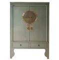Produktbild: OPIUM OUTLET Kleiderschrank Chinesischer Hochzeitsschrank im Vintage-Stil (Breite x Tiefe x Höhe 105 x 55 x 175 cm, orientalischer Schrank Kommode, Asia Möbel komplett montiert Holz Landhaus-Stil shabby-chic) asiatisch