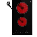 Produktbild: KKT KOLBE Doppel Glaskeramikkochfeld 30 cm Autark | Glaskeramik | 3 kW | 2 Zonen | 9 Stufen | Rahmenlos | Timer | Restwärmeanzeige | Tastensperre ... - Schwarz