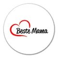 Produktbild: Huuraa Aufkleber Beste Mama Herz Geschenk 10cm Sticker Beste Mama Geschenkidee