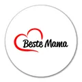 Produktbild: Aufkleber Beste Mama Herz Sticker 10cm Geschenkidee Souvenir Präsent Wichtelgesc