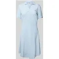 Produktbild: Tommy Hilfiger Knielanges Polokleid mit Streifenmuster in Hellblau, Größe S
