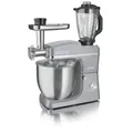 Produktbild: HEINRICHS 3 in 1 Universal Küchenmaschine, Küchengerät 1500W, 6 Geschwindigkeitsstufen, Multifunktionale Knetmaschine mit Fleischwolf, 1.5L Mixerbehälter, XXXL 10L Edelstahlschüssel (Silber)