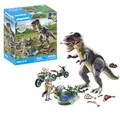 Produktbild: PLAYMOBIL Dinos 71524 T-Rex-Spurensuche, aufregende Suche nach dem Tyrannosaurus Rex, mit Motorrad, Kamera und echten Dino-Knochen, nachhaltiges Spielzeug für Kinder ab 4 Jahren