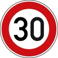 Produktbild: Zulässige Höchstgeschwindigkeit 30 kmh 274-30 600mm Original Verkehrsschild StVO