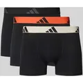 Produktbild: adidas Sportswear Slim Fit Trunks mit Logo-Stitching Modell 'Active' im 3er-Pack in Black, Größe XL