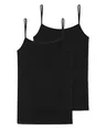 Produktbild: Schiesser Damen Spaghetti-Top | Organic Cotton | 2er Pack | 174388 (40, schwarz)