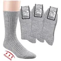 Produktbild: Wowerat Socken 3 Paar Wellness-Socken mit Plüschsohle 100% Wolle für Damen & Herren (3 Paar) 39-42