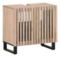 Produktbild: vidaXL Badezimmer-Set Waschbeckenunterschrank 62x34x58 cm Massivholz, (1-St)