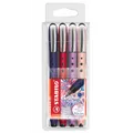 Produktbild: 4 STABILO worker®+ medium NatureCOLORS Wildflower Tintenroller 0,5 mm Blau