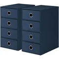 Produktbild: Rössler-Papier Schubladenbox 1524452904, S.O.H.O., A5, 4 Fächer, Pappe, geschlossen, navy, 2 Stück