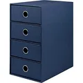 Produktbild: Rössler SOHO 4er Schubladenbox aus Papier | Büro Organizer Schreibtisch | Schubladen Organizer Büro Zubehör & Bürobedarf | Schreibtisch Organizer Box | 18 x 25 x 32 cm | 1 Stück | Farbe: Navy