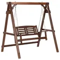 Produktbild: Hollywoodschaukel NERITO Fichtenholz Dunkelbraun