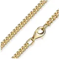 Produktbild: Materia Goldkette Damen Herren Panzerkette 3mm K70, Echtsilber 925, vergoldet 50 cm