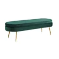 Produktbild: SalesFever Sitzpouf, BxH: 142 x 41 cm, Metall/Samt (100% Polyester) - gruen