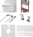 Produktbild: TECE TeceOne Dusch Tiefspül Wand WC spülrandlos mit Spülkasten + Drückerplatte