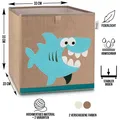 Produktbild: Lifeney Kinder Aufbewahrungsbox Hai dunkel Kinderzimmer Spielkiste Spielzeugbox