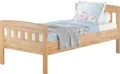 Produktbild: Stabiles Buchen-Einzelbett Seniorenbett in zeitlosem Stil 100x200 mit wählbarem Zubehör V-60.76-10ohne Zubehör