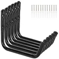 Produktbild: pipabiba 6 Stück Wandhaken Universalhaken Leiterhaken, 28cm wandhaken garage-haken, Wandhalterung Garage Kleiderbügel & Organizer für Leiter, Werkzeuge, Stuhl und Schlauch