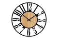 Produktbild: K&L Wall Art Wanduhr industrielle XL Holz-Metall Uhr ohne Tick-Geräusche (leises Quartz Uhrwerk)
