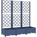 Produktbild: vidaXL Pflanzkübel mit Spalier Blaugrau 120x40x121,5 cm PP 318252