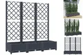 Produktbild: Pflanzkübel Mit Spalier Dunkelgrau 120x40x121,5 Cm Kunststoff Polypropylen