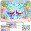 Produktbild: Glowiibo Fun4kid 12 x Einladungskarten Kindergeburtstag Mädchen mit passenden Umschlägen – für Kinder, Mädchen – Vorgedruckte Karten auf Deutsch für Geburtstagsparty und Feier