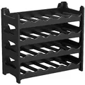 Produktbild: ARTECSIS Weinregal stapelbar Kunststoff für 24 Flaschen, stabiles Flaschenregal in Gastronomie-Qualität, modular erweiterbar, Schwarz
